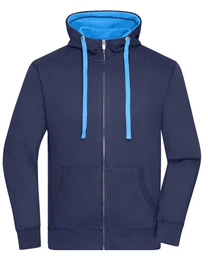 Men´s Lifestyle Zip-Hoody - Navy/Cobalt