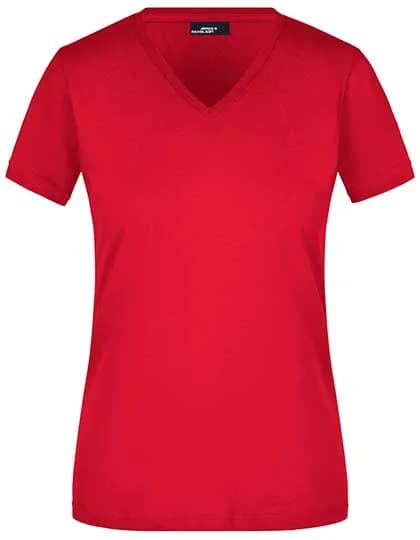 Ladies´ Slim Fit V-T - Red