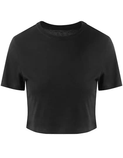 Women´s Tri-Blend Cropped T - Solid Black
