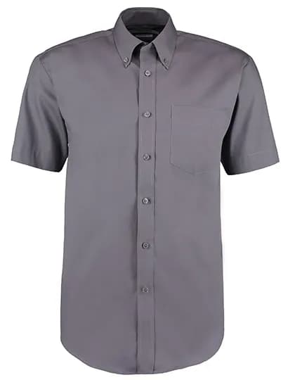 Men´s Classic Fit Premium Oxford Shirt Short Sleeve - Charcoal