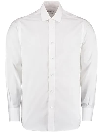 Men´s Tailored Fit Business Poplin Shirt Long Sleeve - White