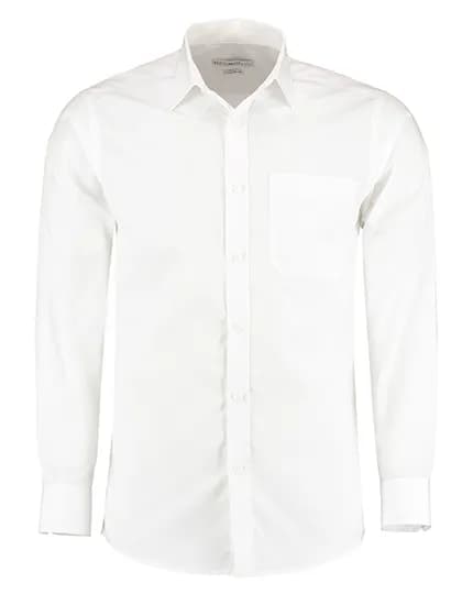 Men´s Tailored Fit Poplin Shirt Long Sleeve - White