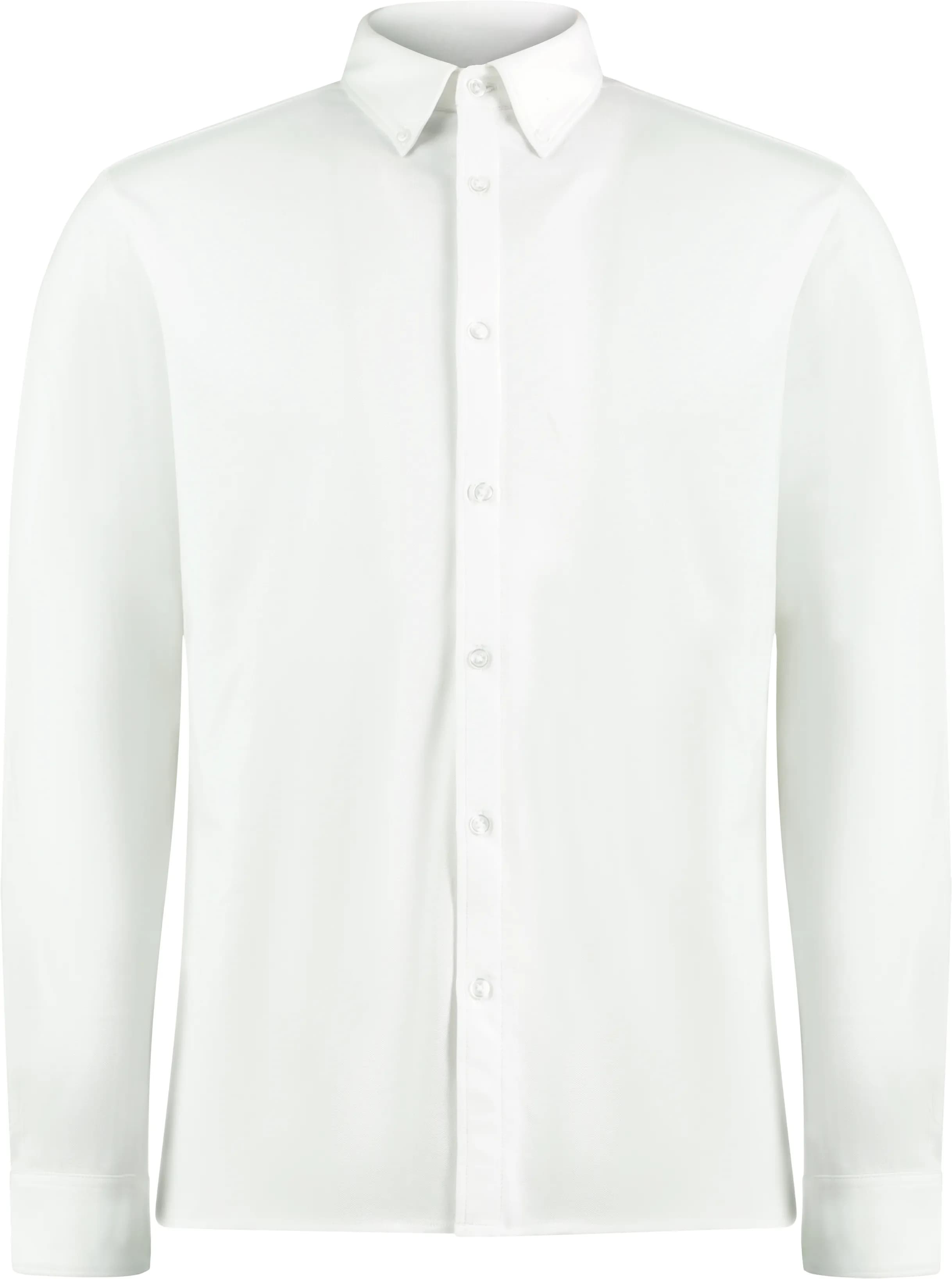 Tailored Fit Superwash® 60º Pique Shirt Long Sleeve - White