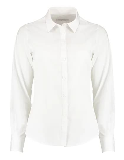 Women´s Tailored Fit Poplin Shirt Long Sleeve - White