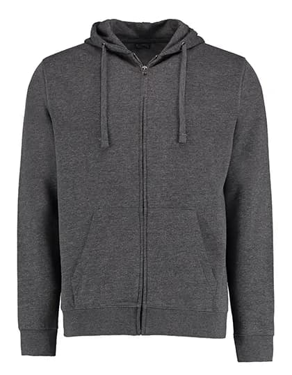 Regular Fit Superwash® 60° Zipped Hoodie - Dark Grey Marl