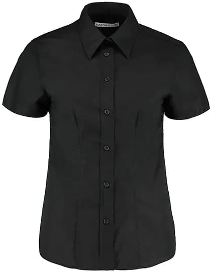 Women´s Tailored Fit Workwear Oxford Shirt Short Sleeve - Black