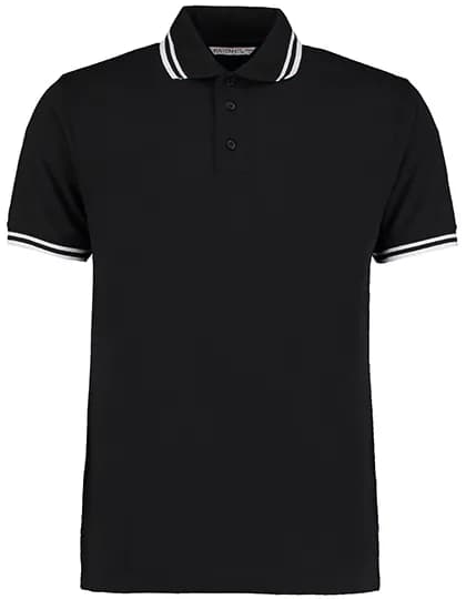 Classic Fit Superwash® 60º Tipped Collar Polo - Black/White