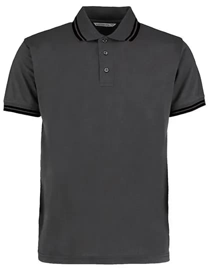 Classic Fit Superwash® 60º Tipped Collar Polo - Charcoal/Black