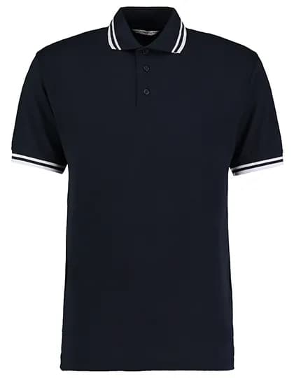 Classic Fit Superwash® 60º Tipped Collar Polo - Navy/White