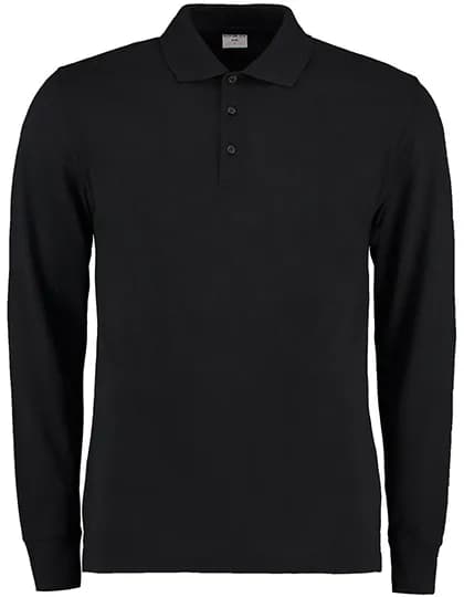 Men´s Classic Fit Long Sleeve Polo Shirt - Black