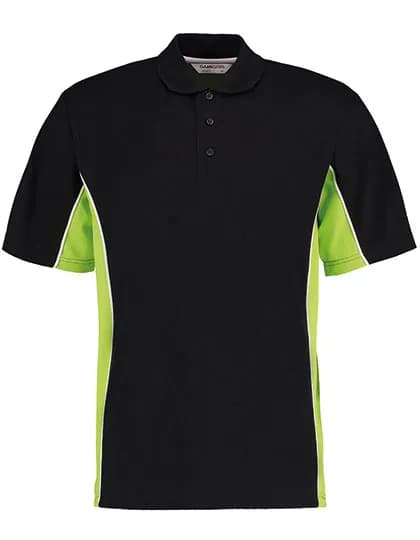Classic Fit Track Polo - Black/Lime/White