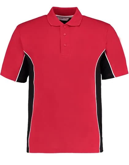 Classic Fit Track Polo - Red/Black/White