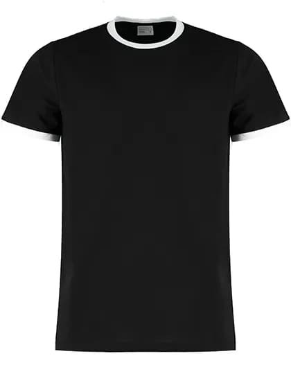 Fashion Fit Ringer Tee - Black/White