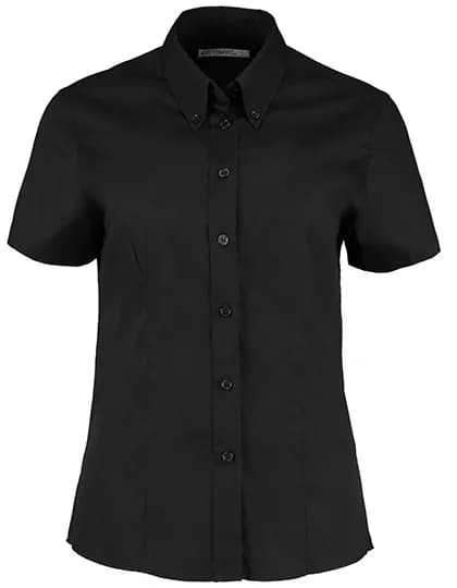 Women´s Tailored Fit Corporate Oxford Shirt Short Sleeve - Black