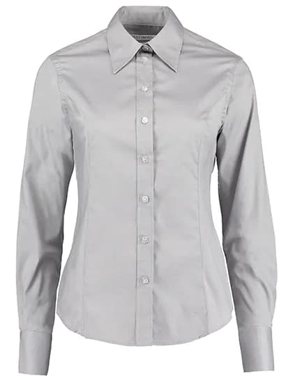Women´s Tailored Fit Corporate Oxford Shirt Long Sleeve - Silver Grey (Solid)