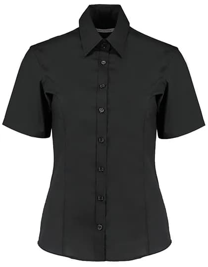 Women´s Tailored Fit Business Shirt Short Sleeve - Black
