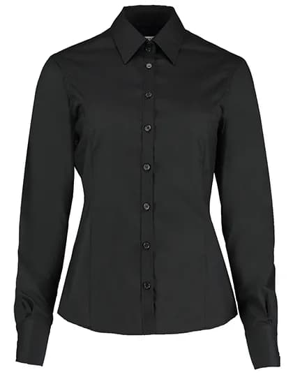 Women´s Tailored Fit Business Shirt Long Sleeve - Black