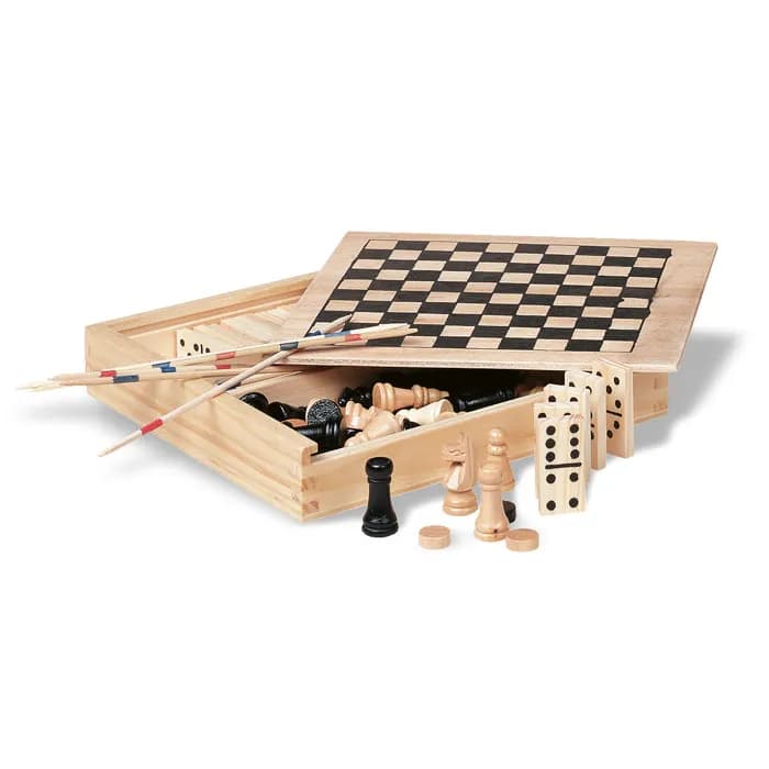 Spielesammlung in Holzbox - TRIKES - Holz