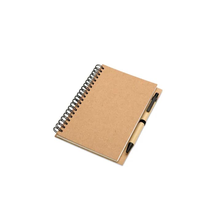 B6 Recyceltes Notizbuch - BLOQUERO - Beige