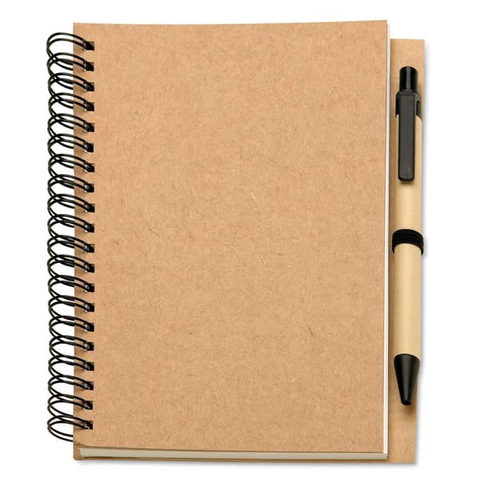 B6 Recyceltes Notizbuch - BLOQUERO - Beige