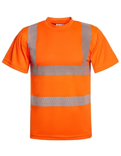 Hi-Vis Broken Reflective Premium T-Shirt Alhambra - Signal Orange