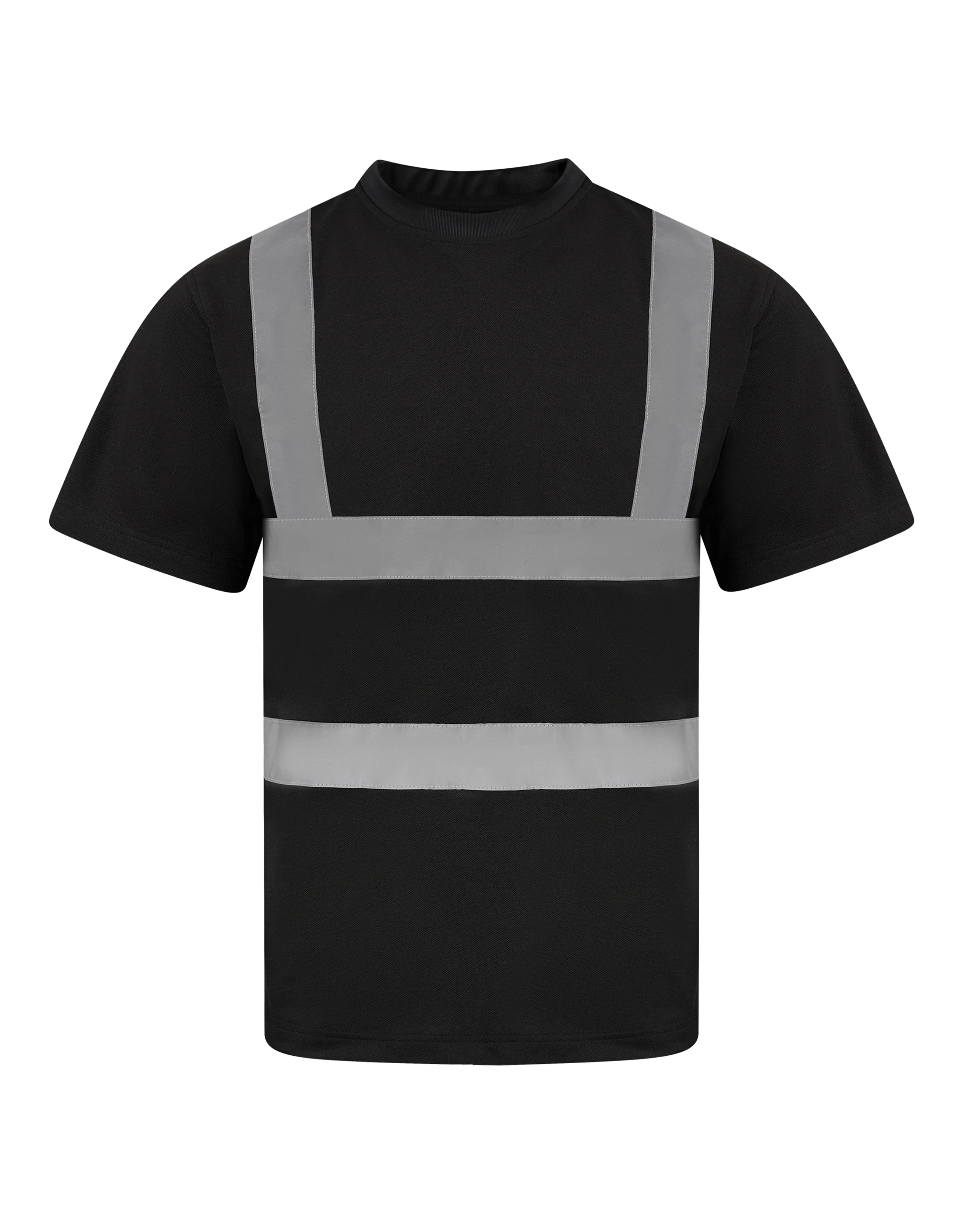 Heavy Duty Polycotton Hi-Vis T-Shirt Barcelona - Black
