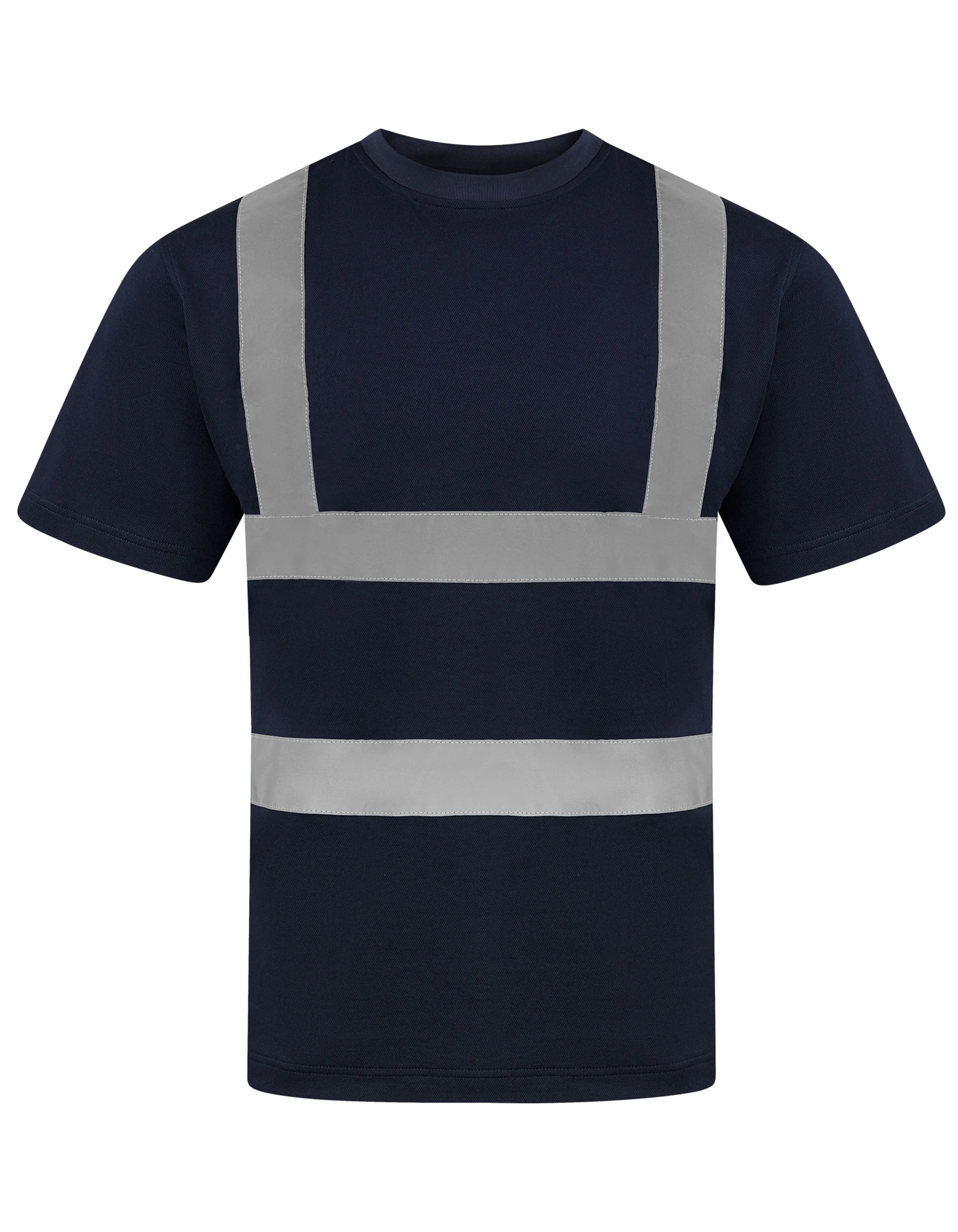 Heavy Duty Polycotton Hi-Vis T-Shirt Barcelona - Navy