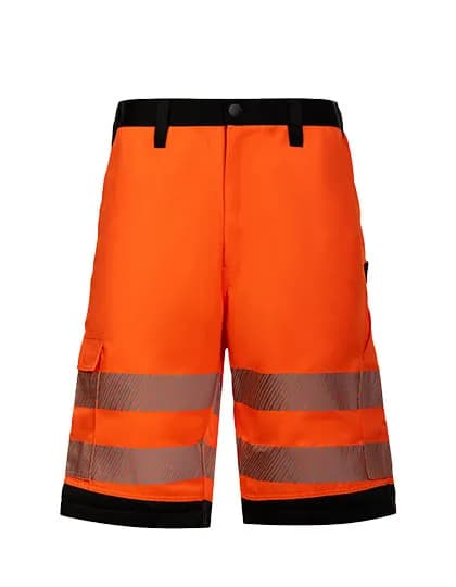 EOS Hi-Vis Workwear Shorts With Printing Areas - Signal Orange/Black