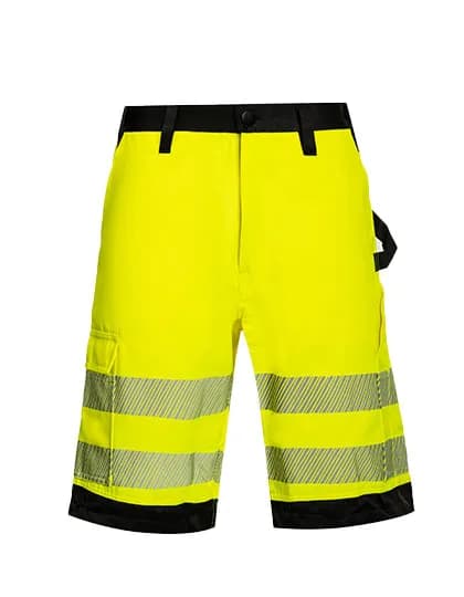 EOS Hi-Vis Workwear Shorts With Printing Areas - Signal Yellow/Black