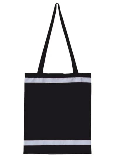 Warnsac® Reflective Shopping Bag With Long Handles - Black
