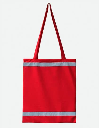 Warnsac® Reflective Shopping Bag With Long Handles - Red