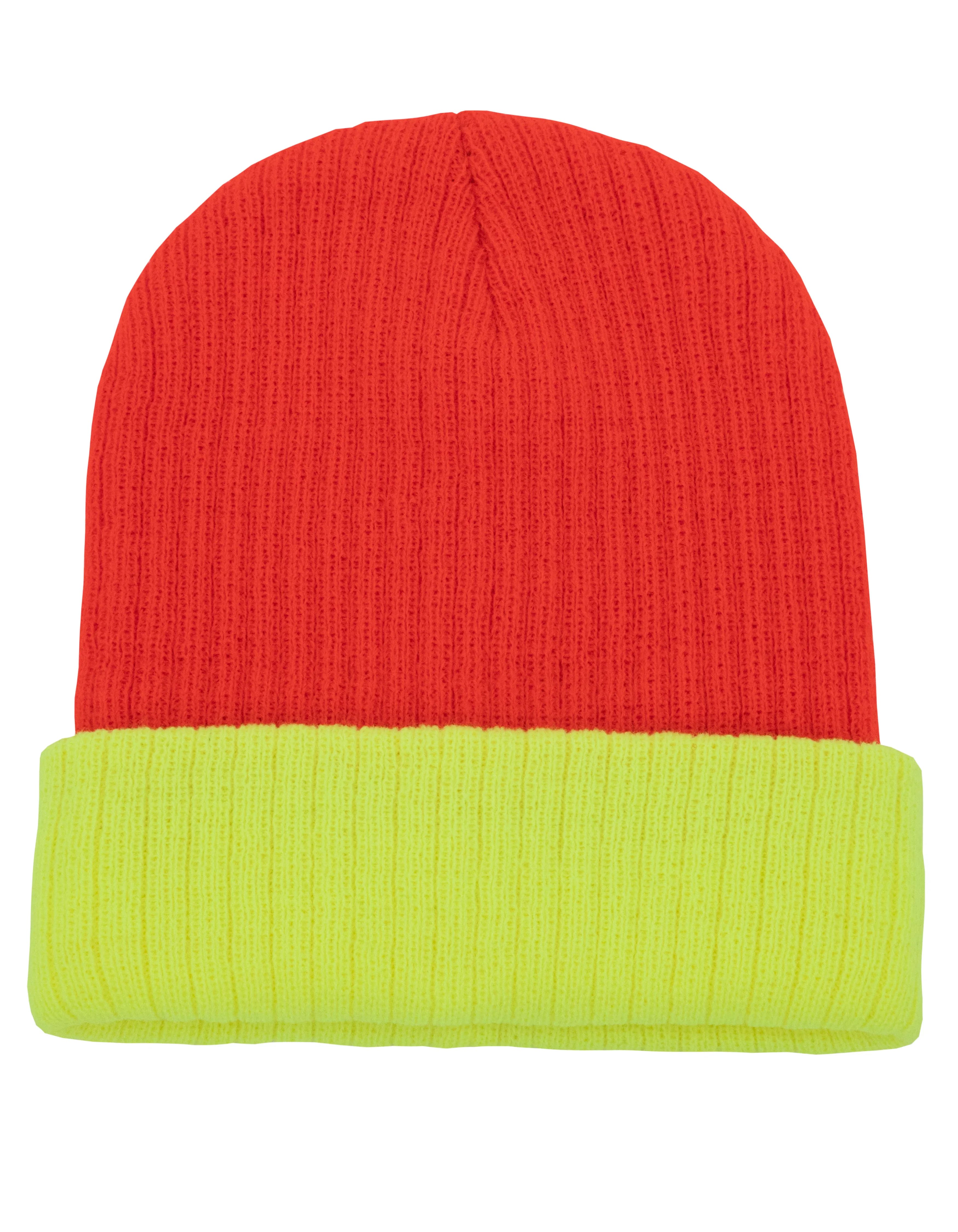 Two-Tone Beanie - Orange/Yellow