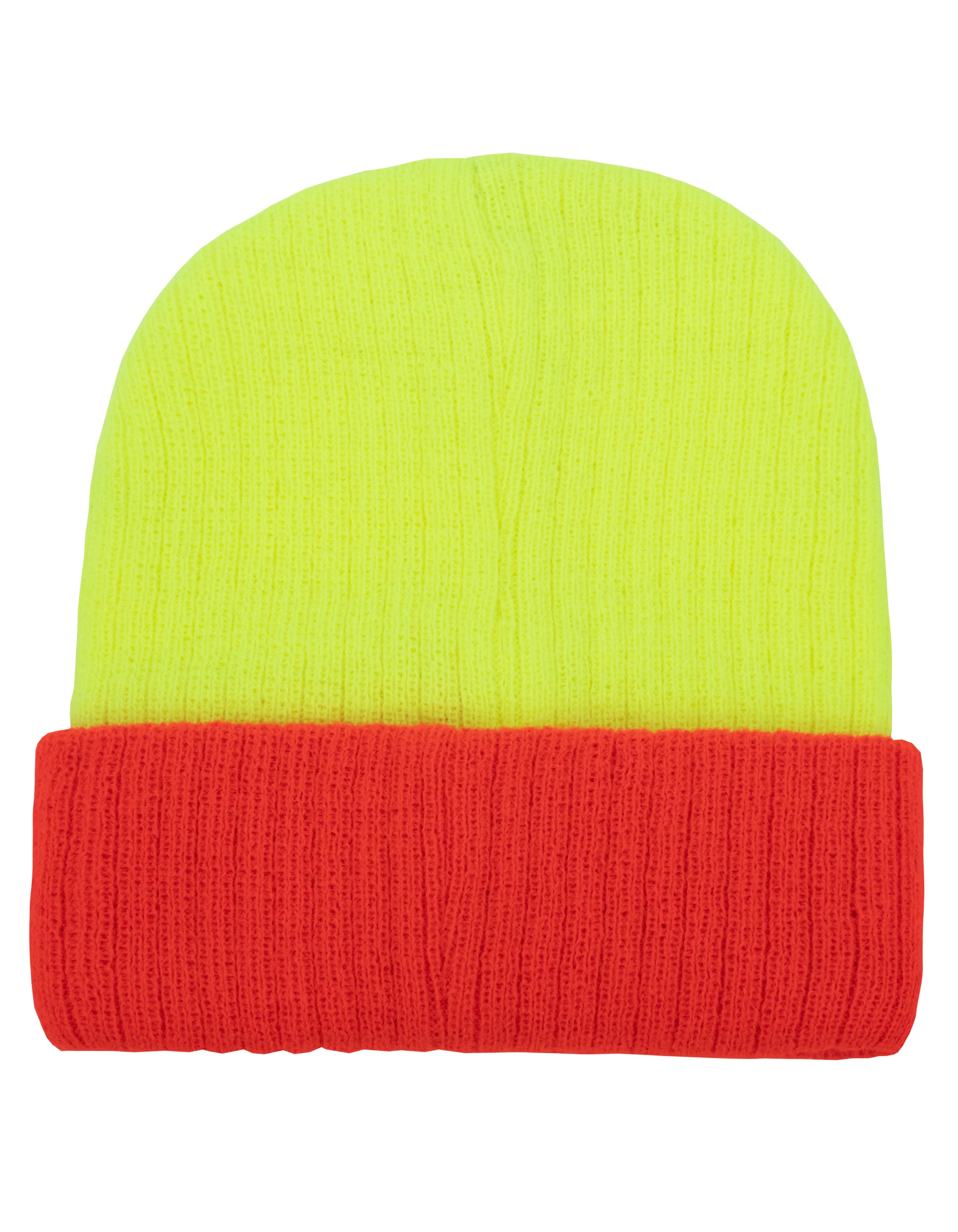 Two-Tone Beanie - Yellow/Orange