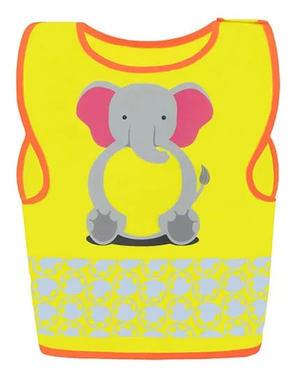Childrens Safety Vest Funtastic Wildlife CO² Neutral - Elephant Yellow