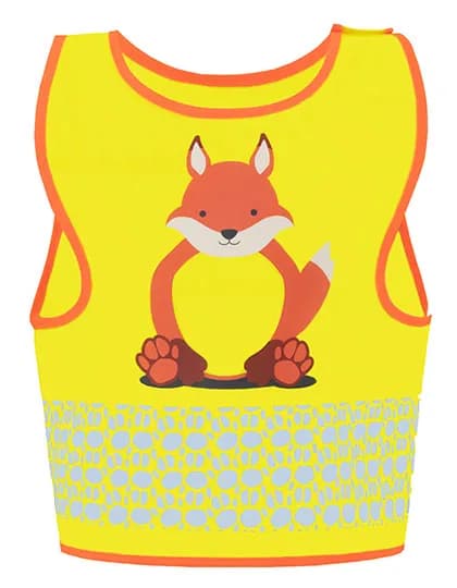 Childrens Safety Vest Funtastic Wildlife CO² Neutral - Fox Yellow