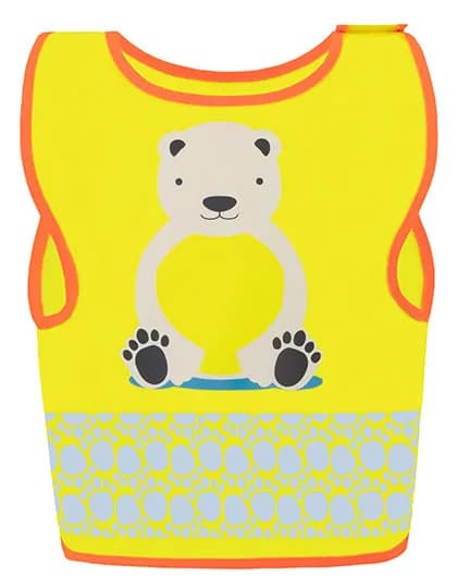 Childrens Safety Vest Funtastic Wildlife CO² Neutral - Ice Bear Yellow