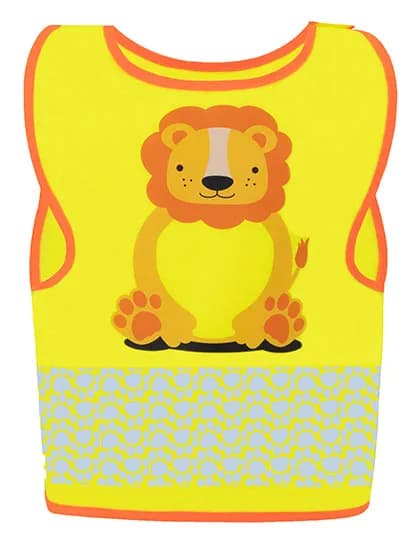 Childrens Safety Vest Funtastic Wildlife CO² Neutral - Lion Yellow