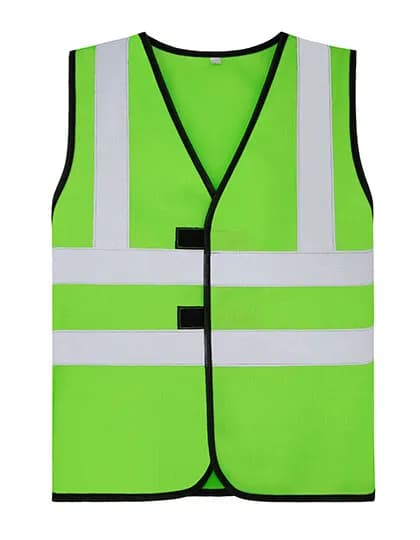 Childrens Safety Vest Esbjerg - 4 Reflective Stripes - Neon Green