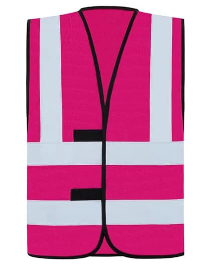 Hi-Vis Safety Vest With 4 Reflective Stripes Hannover - Magenta