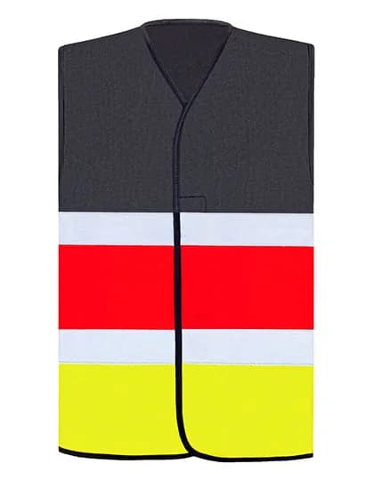 National Safety Vest - Black/Red/Gold