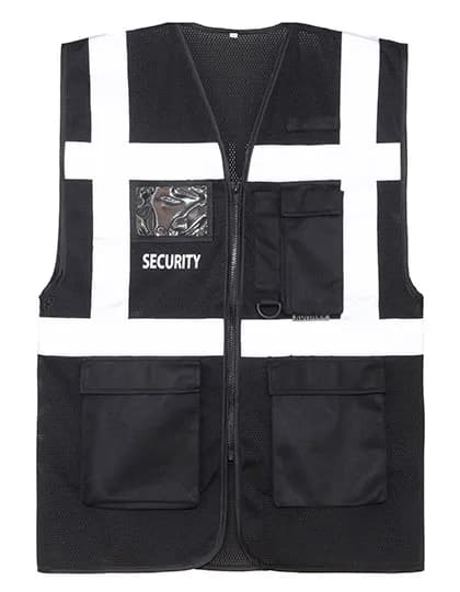 Mesh Multifunctional Vest Security - Black