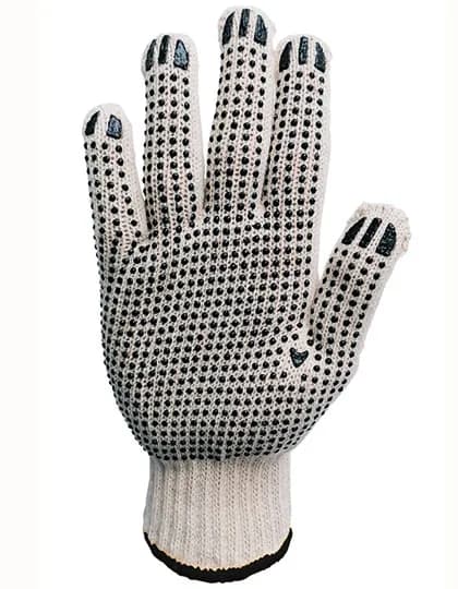Robust Coarse Knitted Working Gloves Bursa - Ecru/Black