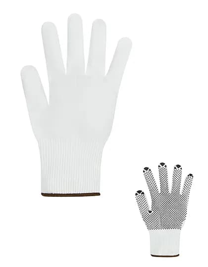 Finely Knitted Working Gloves Konya - White/Black