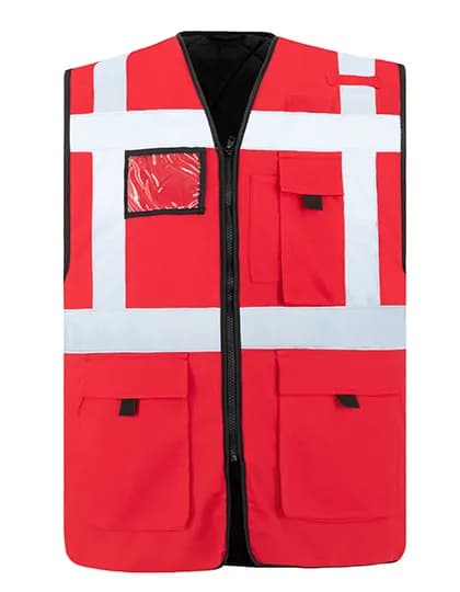 Padded Comfort Executive Safety Vest Wismar CO² Neutral - Red