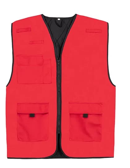 Padded Multifunctional Work Vest Kiel CO² Neutral - Red