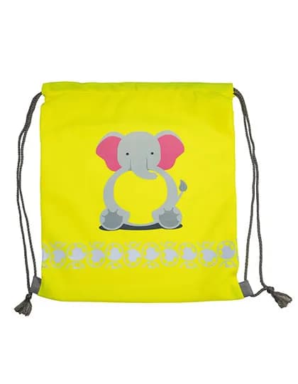 Childrens Gym Bag Funtastic Wildlife - Elephant Yellow