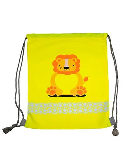 Childrens Gym Bag Funtastic Wildlife - Lion Yellow