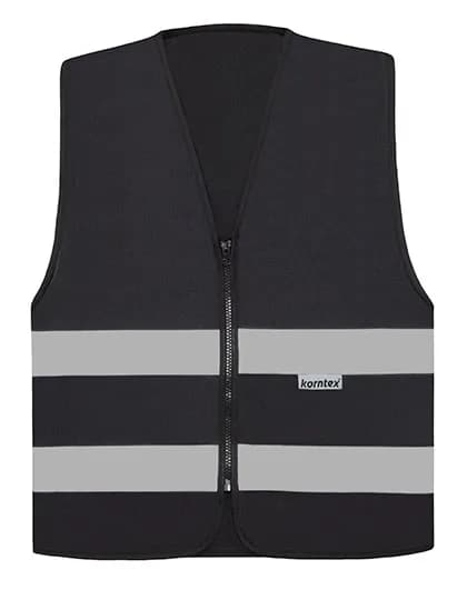 Hi-Vis Safety Vest Cologne With Front Zipper - Black