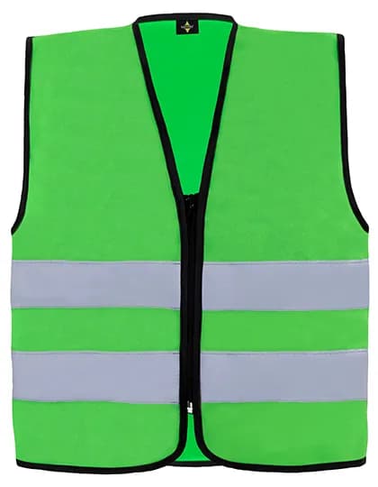 Hi-Vis Safety Vest Cologne With Front Zipper - Green