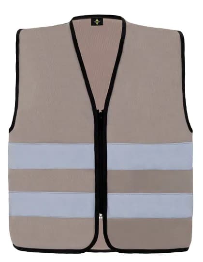 Hi-Vis Safety Vest Cologne With Front Zipper - Grey